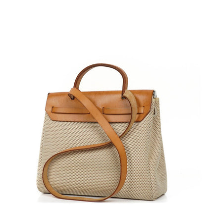 Hermes Herbag PM Vache Hunter Criss Viking 30 Ecru Beige Naturel 2-Wege Tasche, 2003