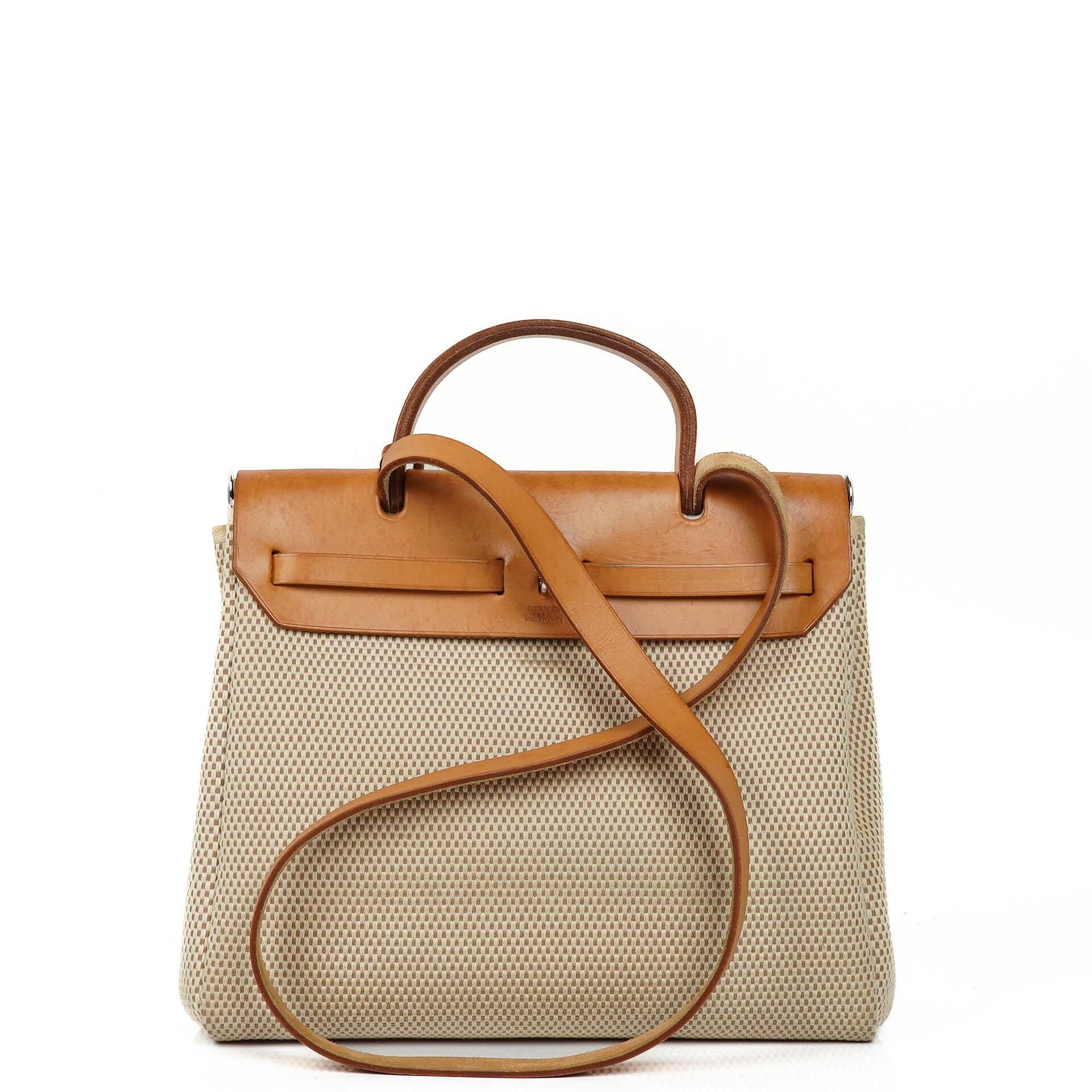 Hermes Herbag PM Vache Hunter Criss Viking 30 Ecru Beige Naturel 2-Wege Tasche, 2003