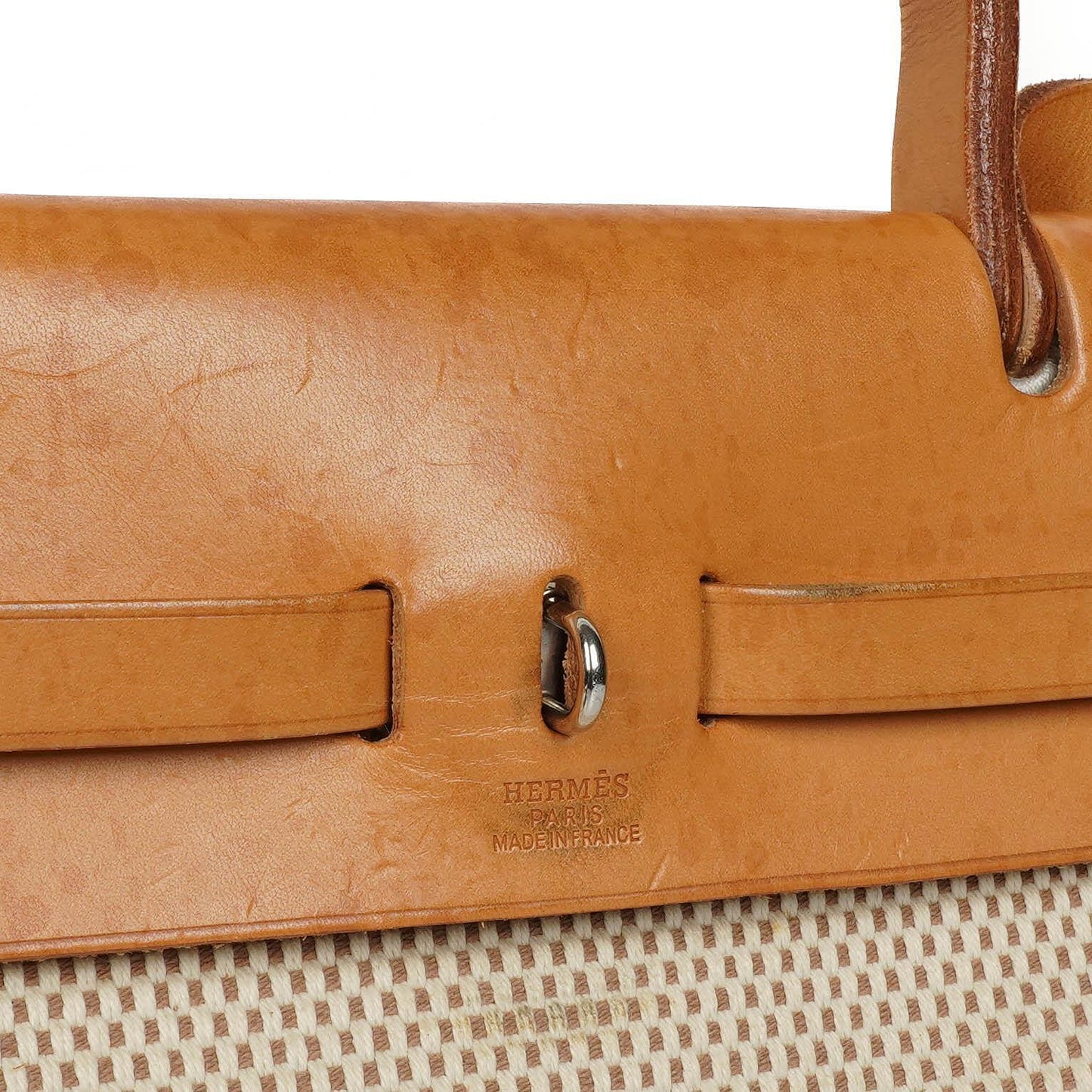 Hermes Herbag PM Vache Hunter Criss Viking 30 Ecru Beige Naturel 2-Wege Tasche, 2003