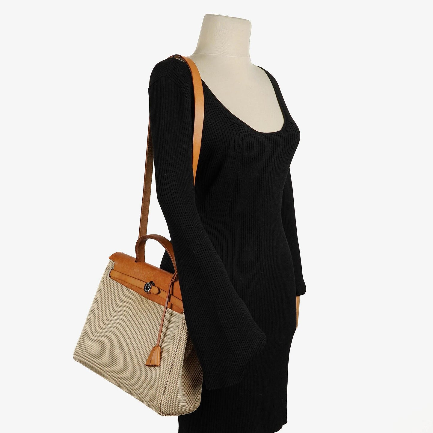 Hermes Herbag PM Vache Hunter Criss Viking 30 Ecru Beige Naturel 2-Wege Tasche, 2003