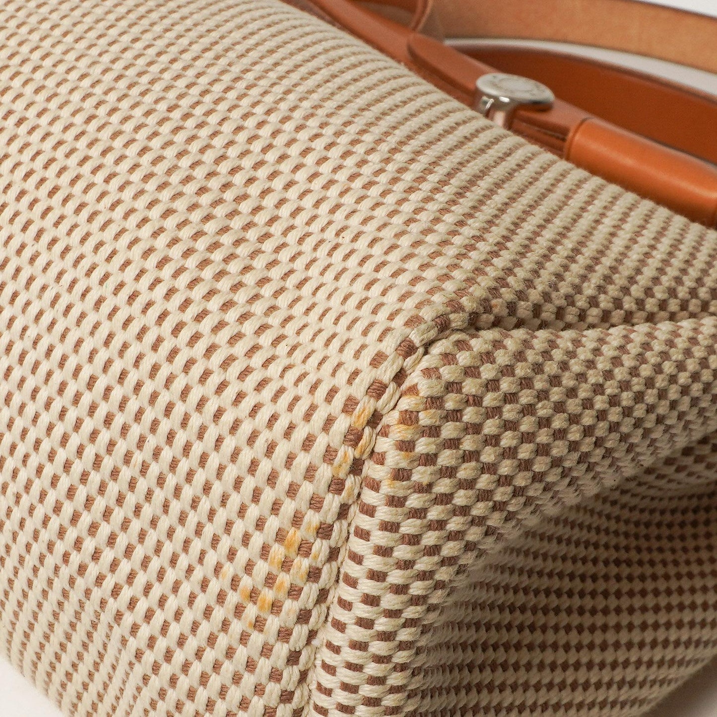 Hermes Herbag PM Vache Hunter Criss Viking 30 Ecru Beige Naturel 2-Wege Tasche Palladium Hardware
