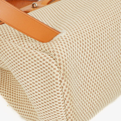 Hermès Herbag PM 2-Wege-Rucksack Vache Hunter Criss Viking in Ecru Beige Naturel mit Palladium-Beschlägen
