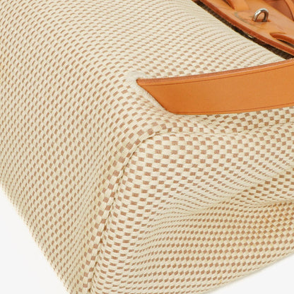 Hermès Herbag PM 2-Wege-Rucksack Vache Hunter Criss Viking in Ecru Beige Naturel mit Palladium-Beschlägen
