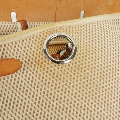Hermès Herbag PM 2-Wege-Rucksack Vache Hunter Criss Viking in Ecru Beige Naturel mit Palladium-Beschlägen