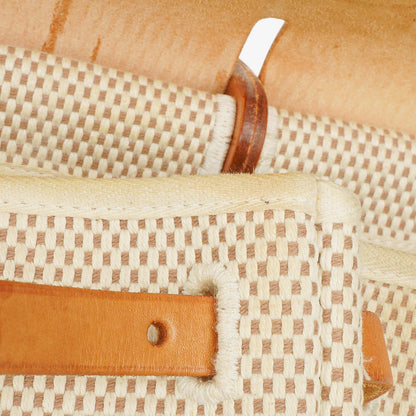 Hermès Herbag PM 2-Wege-Rucksack Vache Hunter Criss Viking in Ecru Beige Naturel mit Palladium-Beschlägen