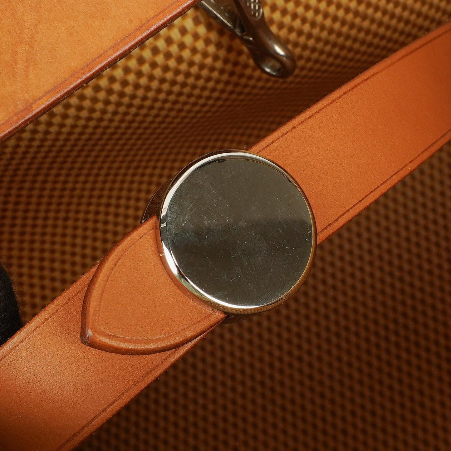Hermès Herbag PM 2-Wege-Rucksack Vache Hunter Criss Viking in Ecru Beige Naturel mit Palladium-Beschlägen
