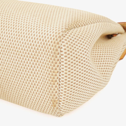 Hermès Herbag PM 2-Wege-Rucksack aus Vache Hunter Criss Viking in Ecru Beige Naturel mit Palladium-Beschlägen