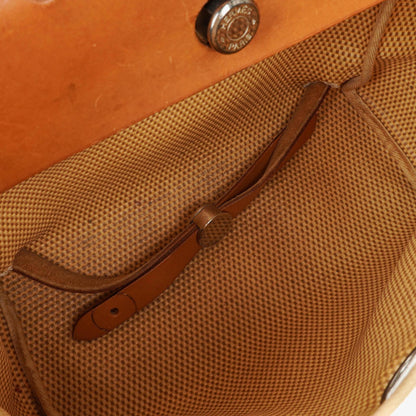 Hermès Herbag PM 2-Wege-Rucksack aus Vache Hunter Criss Viking in Ecru Beige Naturel mit Palladium-Beschlägen