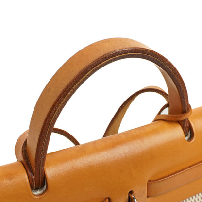 Hermes Herbag PM Vache Hunter Criss Viking Ecru Beige Naturel Mit Palladium Beschlägen, 2003