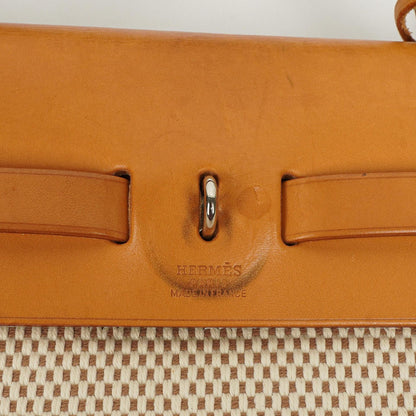 Hermes Herbag PM Vache Hunter Criss Viking Ecru Beige Naturel Mit Palladium Beschlägen, 2003