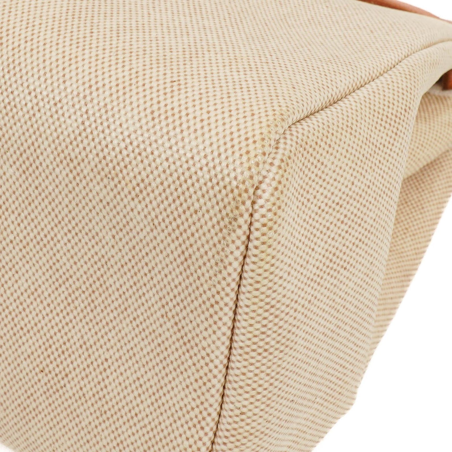 Hermes Herbag PM 2-Wege Tasche Vache Hunter Toile Canvas 30 Ecru Beige Naturel Palladium Beschläge 2000