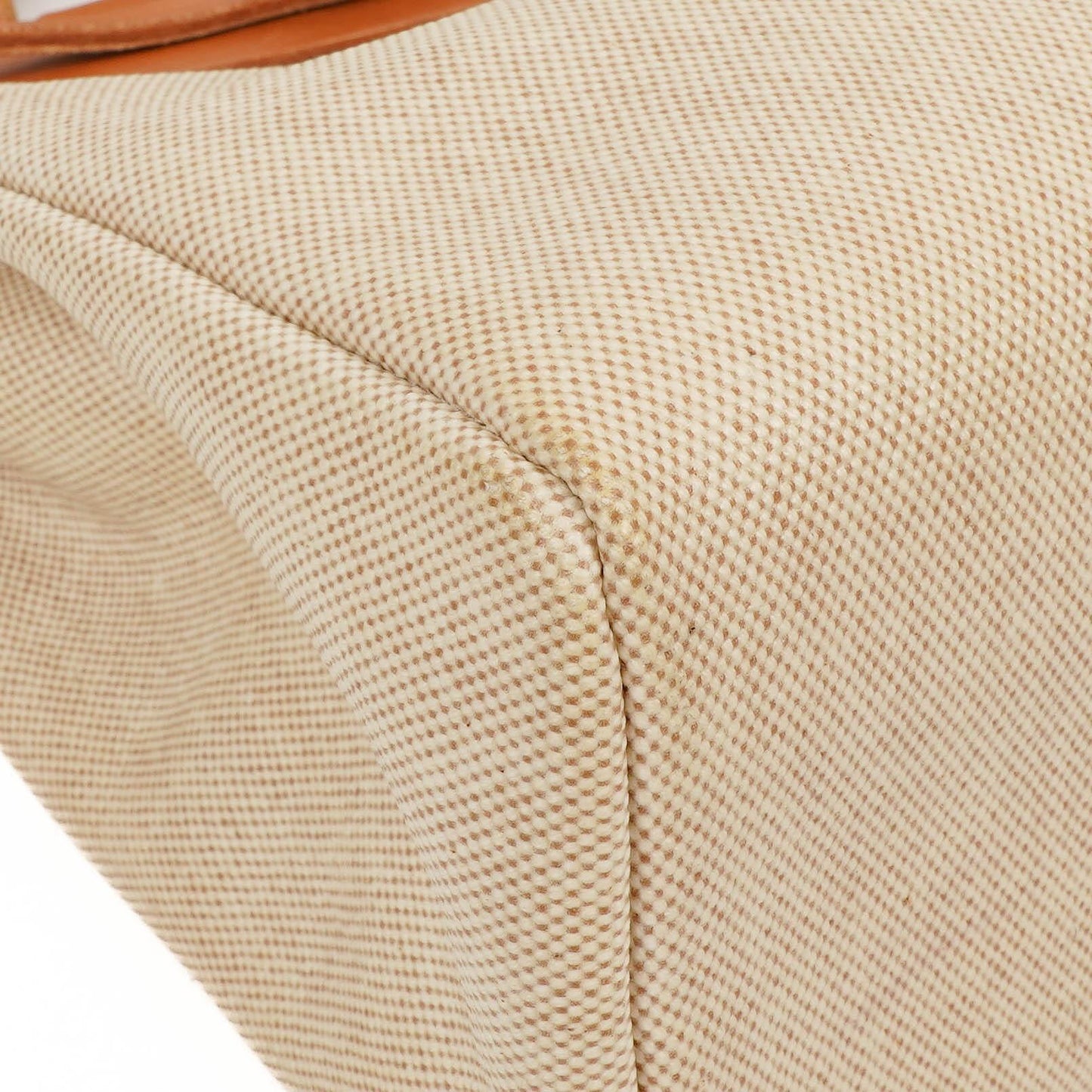 Hermes Herbag PM 2-Wege Tasche Vache Hunter Toile Canvas 30 Ecru Beige Naturel Palladium Beschläge 2000