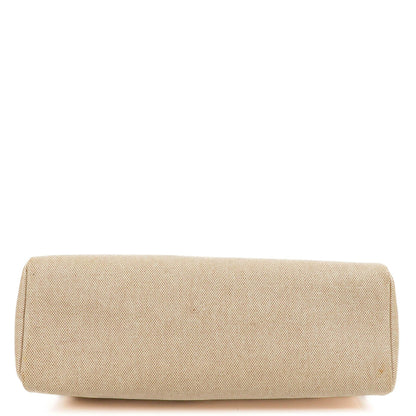 Hermes Herbag PM 2-Wege Tasche Vache Hunter Toile Canvas 30 Ecru Beige Naturel Palladium Beschläge 2000