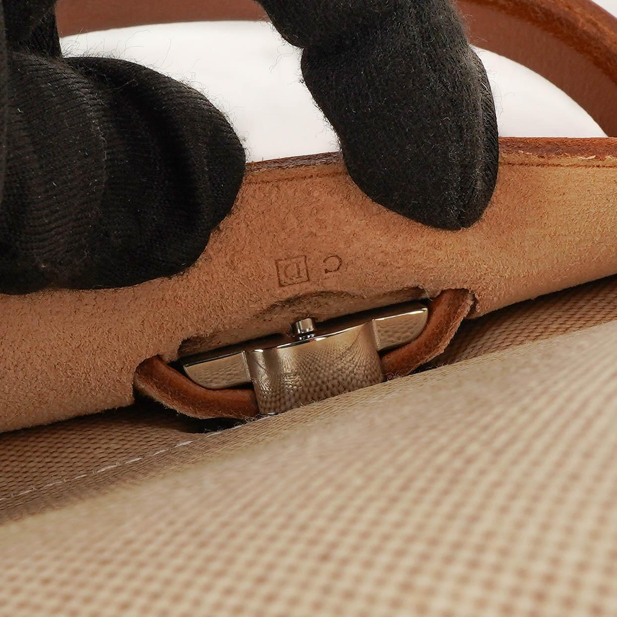 Hermes Herbag PM 2-Wege Tasche Vache Hunter Toile Canvas 30 Ecru Beige Naturel Palladium Beschläge 2000