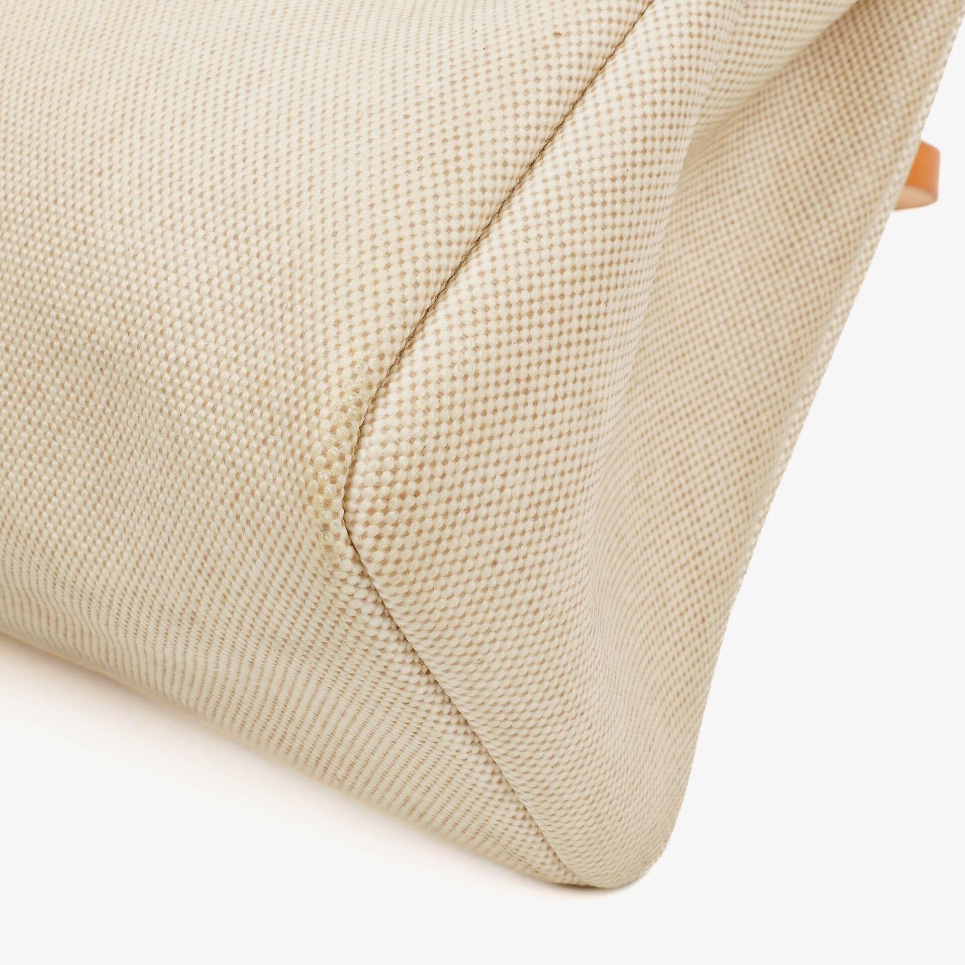 Hermès Herbag PM 30 2-Wege-Tasche aus Vache Hunter Leder und Toile Canvas in Ecru Beige Naturel mit Palladium-Hardware, 2000