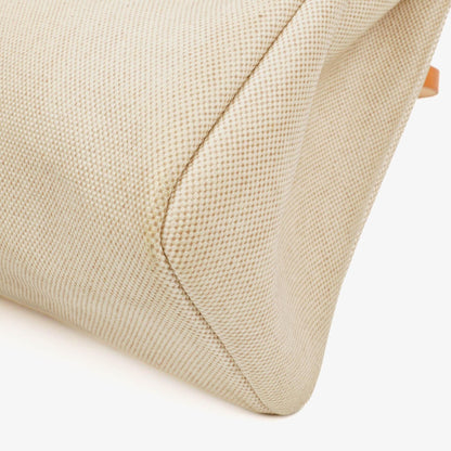 Hermès Herbag PM 30 2-Wege-Tasche aus Vache Hunter Leder und Toile Canvas in Ecru Beige Naturel mit Palladium-Hardware, 2000