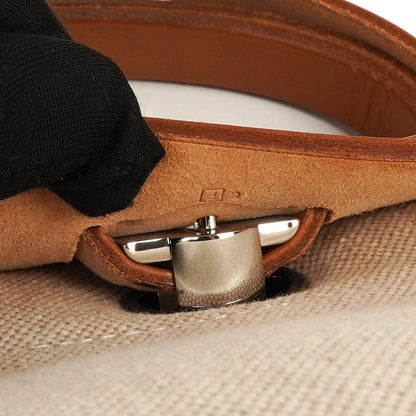 Hermes Herbag PM Vache Hunter Toile Canvas 30 Ecru Beige Naturel 2-Wege-Tasche Palladium-Beschläge, 2002