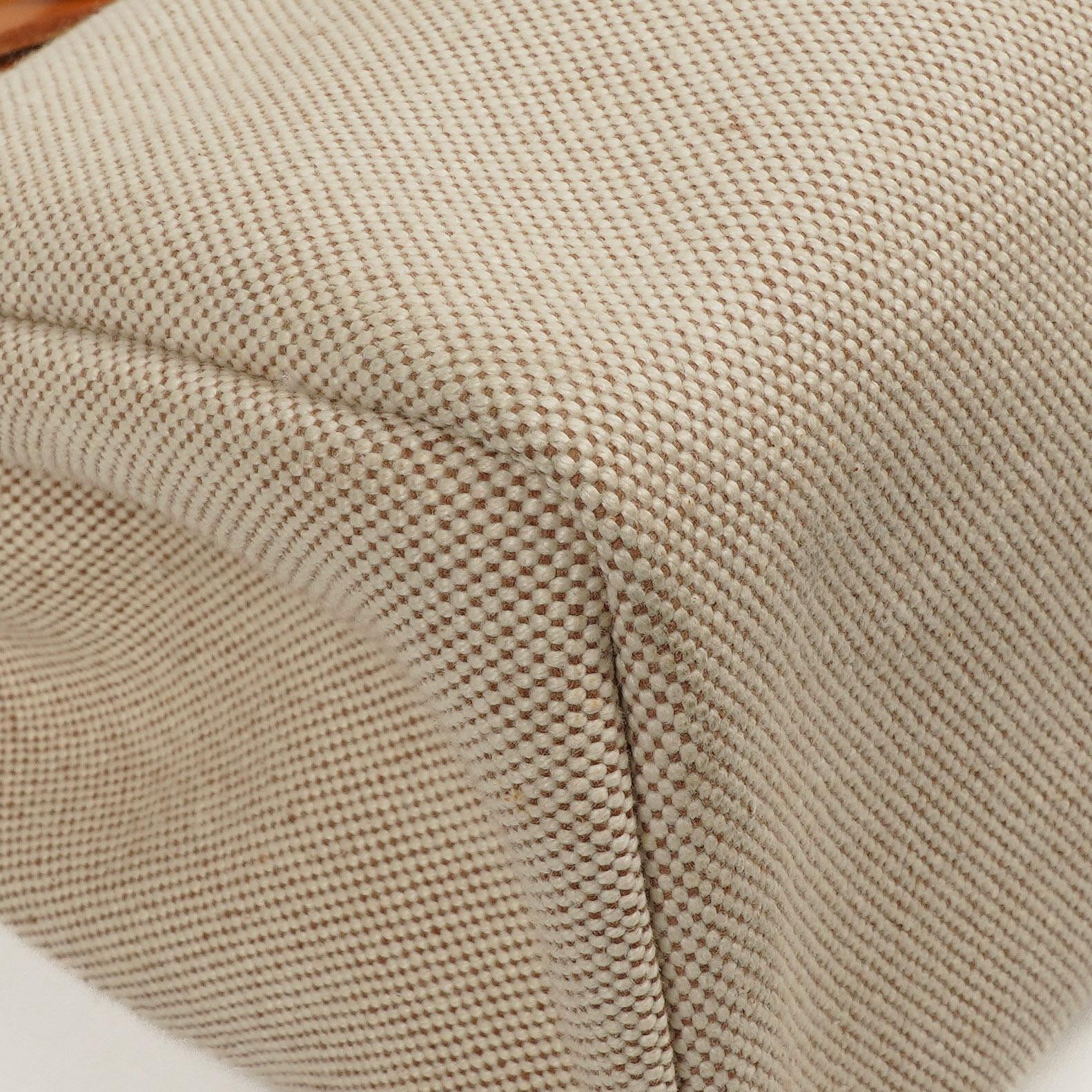 Hermes Herbag PM Vache Hunter Toile Canvas 30 Ecru Beige Naturel 2-Wege-Tasche Palladium-Beschläge, 2002