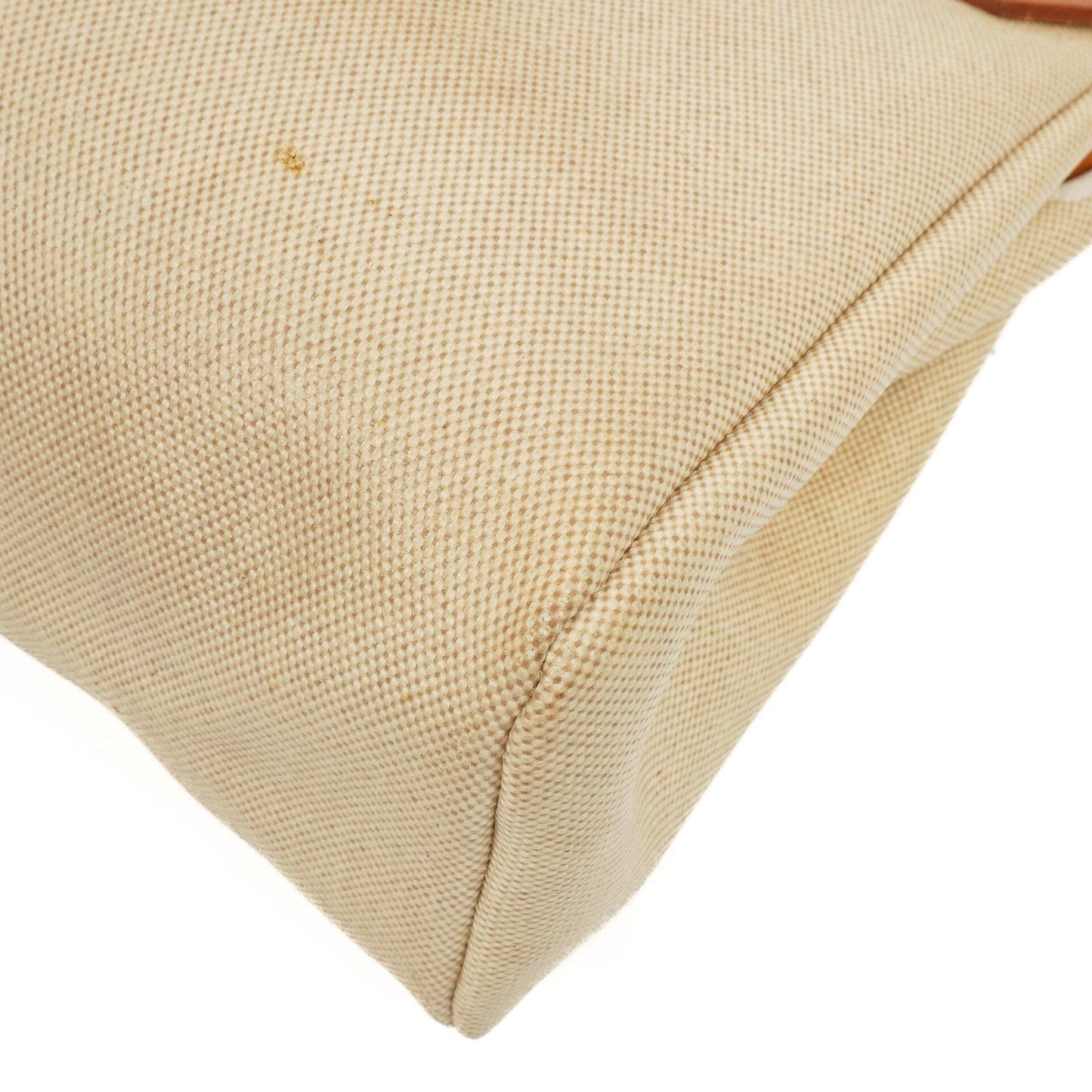 Hermes Herbag PM Vache Hunter Toile Canvas 30 Ecru Beige Naturel 2-Wege Tasche Palladium Beschläge, 2002