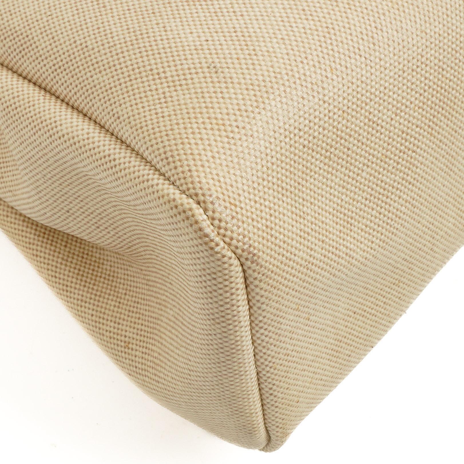 Hermes Herbag PM Vache Hunter Toile Canvas 30 Ecru Beige Naturel 2-Wege Tasche Palladium Beschläge, 2002