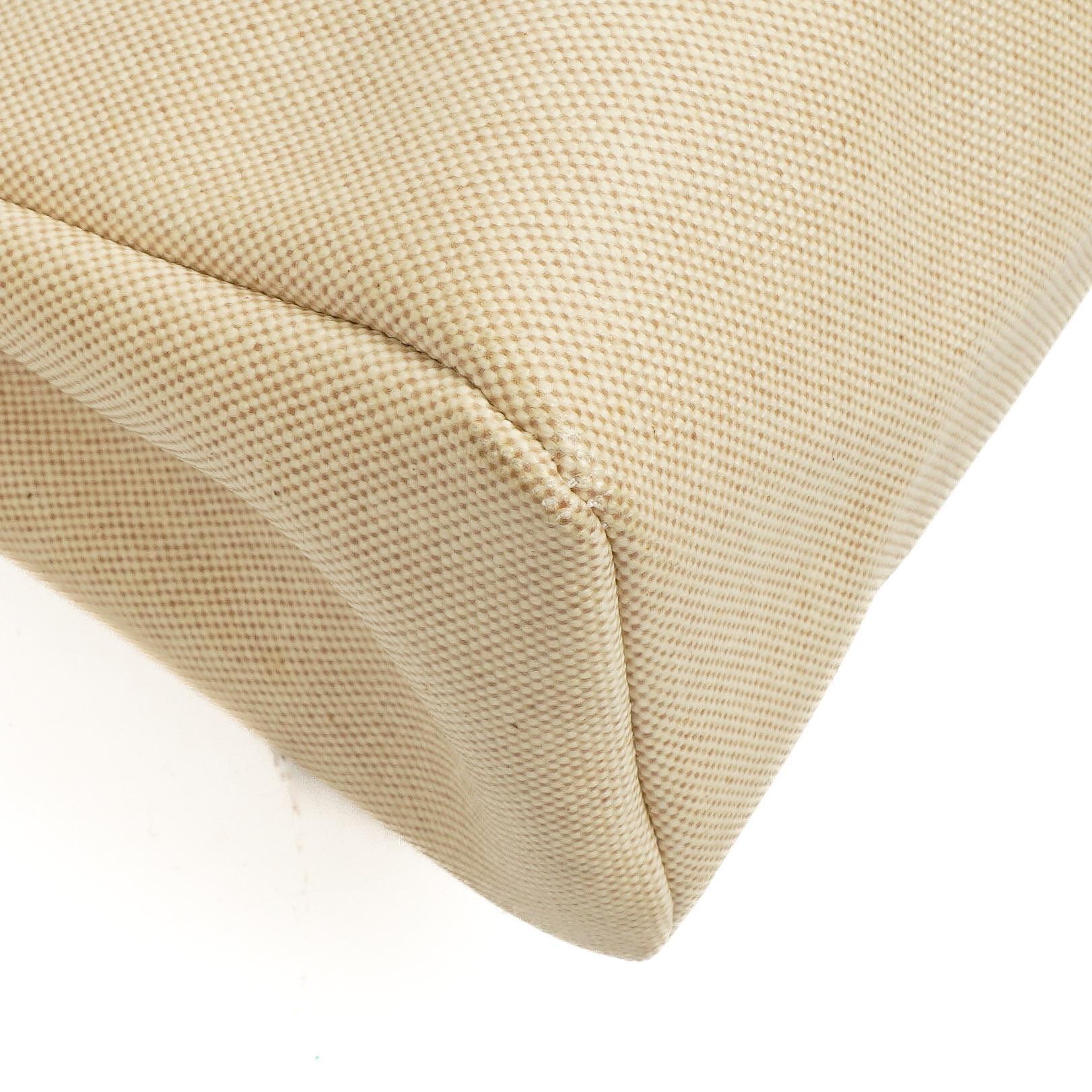 Hermes Herbag PM Vache Hunter Toile Canvas 30 Ecru Beige Naturel 2-Wege Tasche Palladium Beschläge, 2002