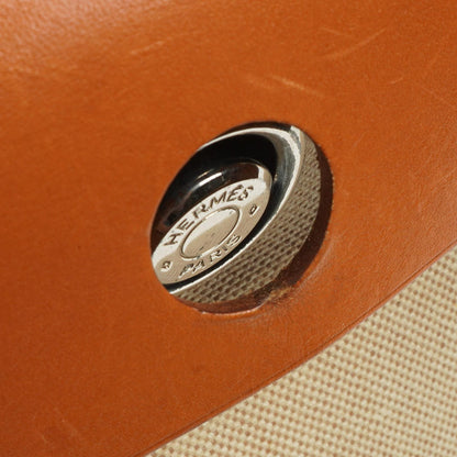 Hermes Herbag PM Vache Hunter Toile Canvas 30 Ecru Beige Naturel 2-Wege Tasche Palladium Beschläge, 2002