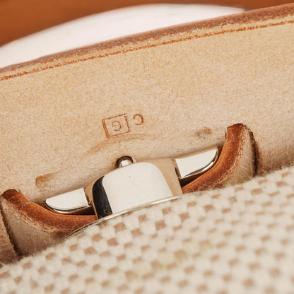 Hermès Herbag PM Vache Hunter Criss Viking 30 2-Wege-Tasche in Ecru Beige Naturel mit Palladium-Hardware