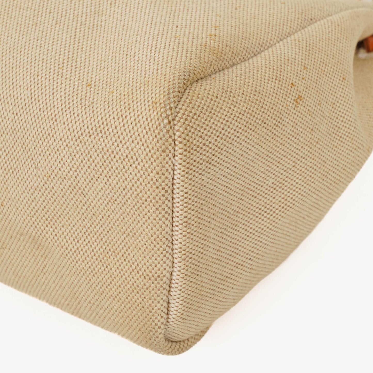 Hermès Herbag PM 30 2-Wege-Tasche aus Vache Hunter und Toile Canvas in Ecru Beige Naturel mit Palladium Beschlägen