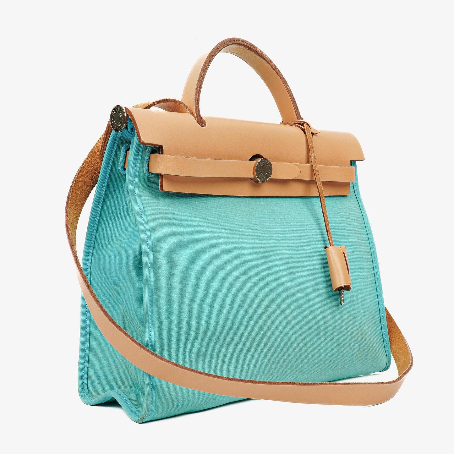 Hermès Herbag Zip 31 PM in Bleu Saphir Vache Hunter, Bleu Azteque und Menthe