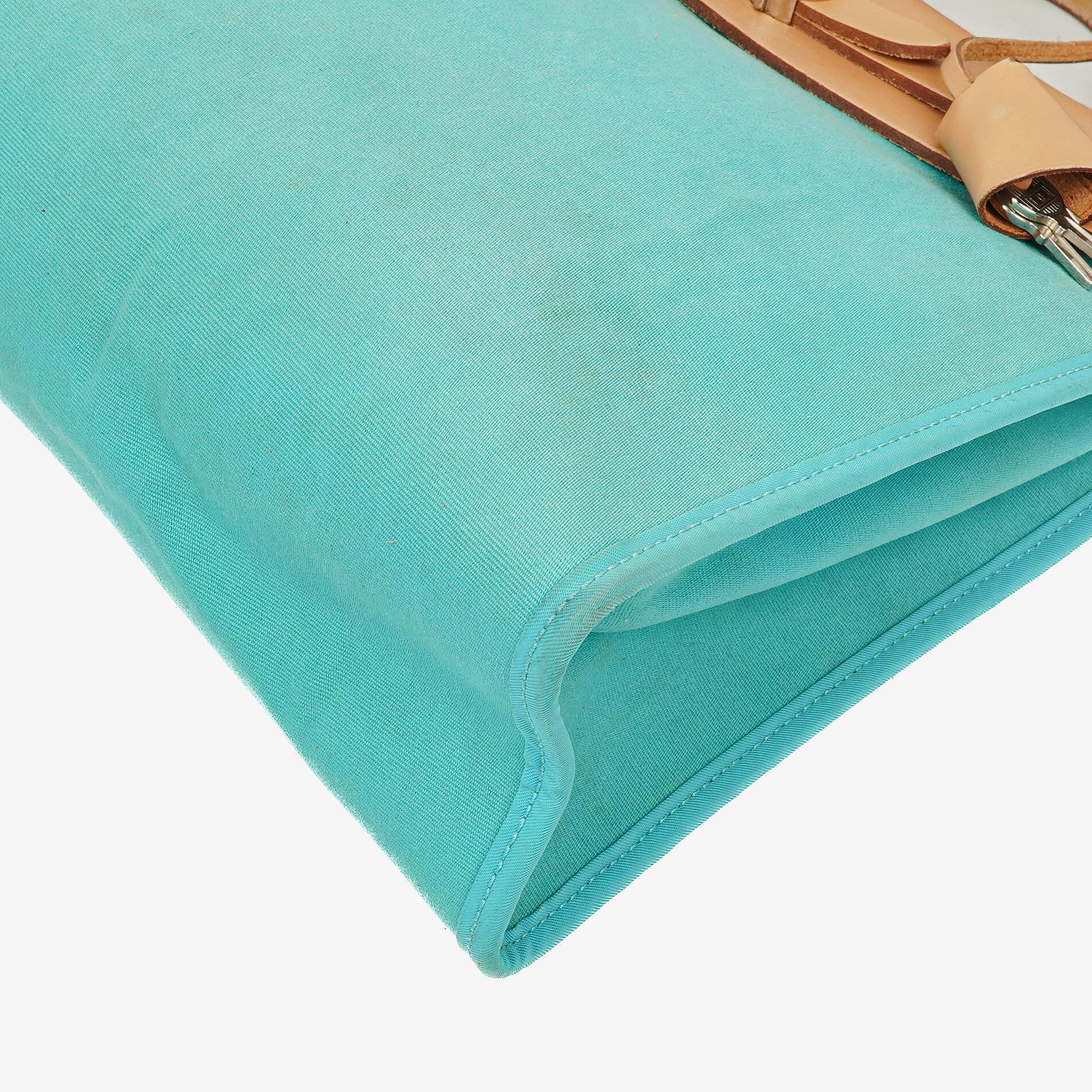Hermès Herbag Zip 31 PM in Bleu Saphir Vache Hunter, Bleu Azteque und Menthe