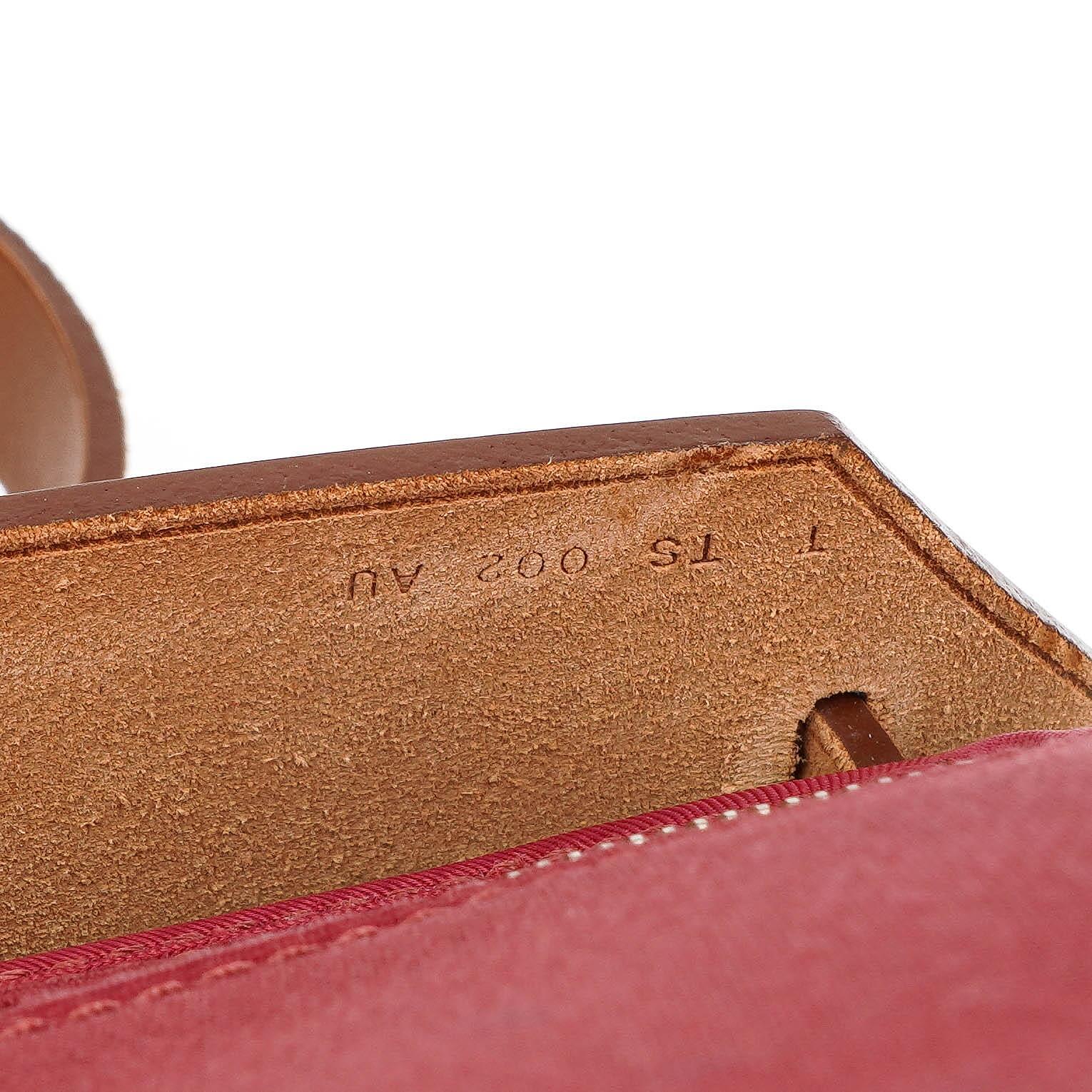Hermès Herbag Zip 31 PM aus Fauve Vache Hunter und Rubis Toile mit Palladium-Beschlägen