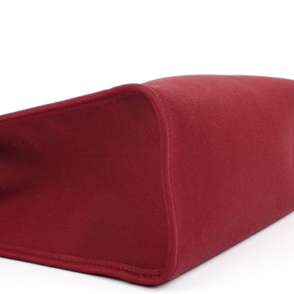 Hermès Herbag Zip 31 PM aus Fauve Vache Hunter und Rubis Toile mit Palladium-Beschlägen