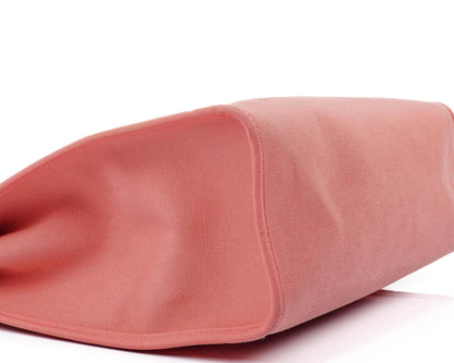 Hermès Herbag Zip 31 PM aus Vache Hunter Naturel Rose Azalee Canvas mit Palladium-Hardware