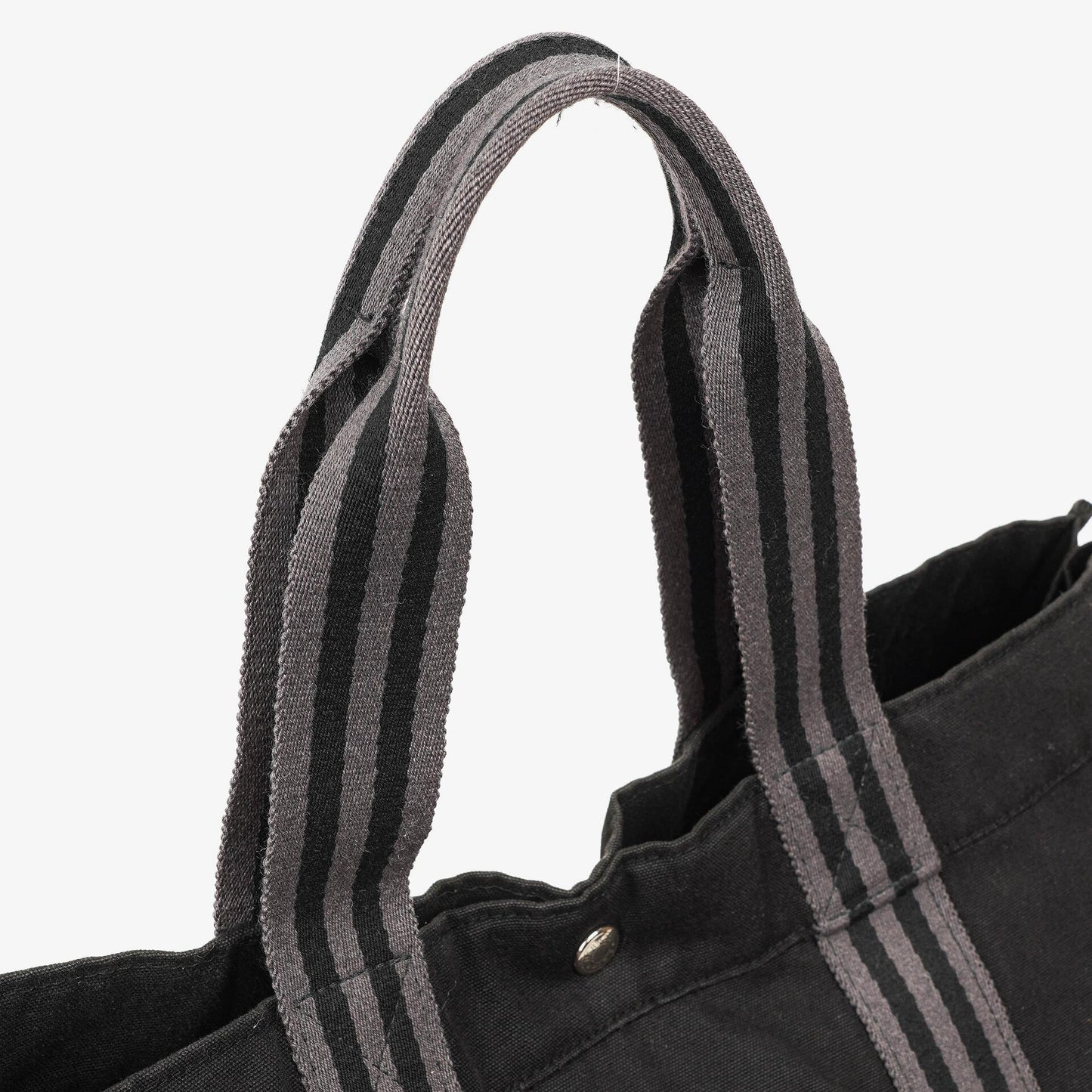 Hermès Herline MM Tote Tasche aus schwarzem Canvas