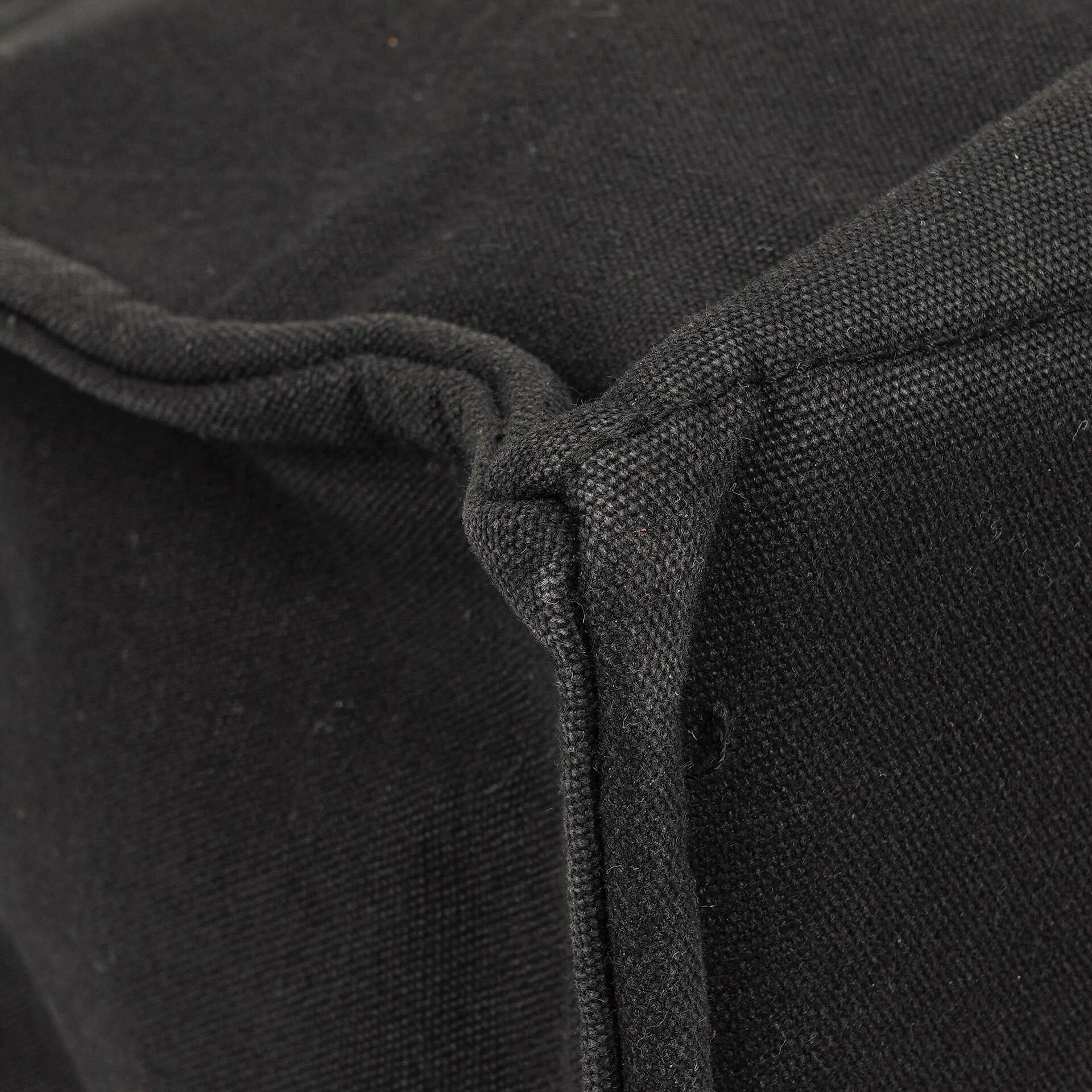 Hermès Herline MM Tote Tasche aus schwarzem Canvas