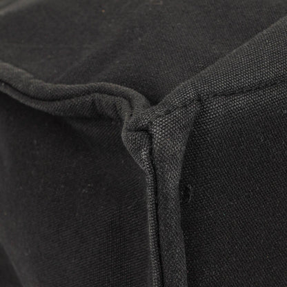 Hermès Herline MM Tote Tasche aus schwarzem Canvas