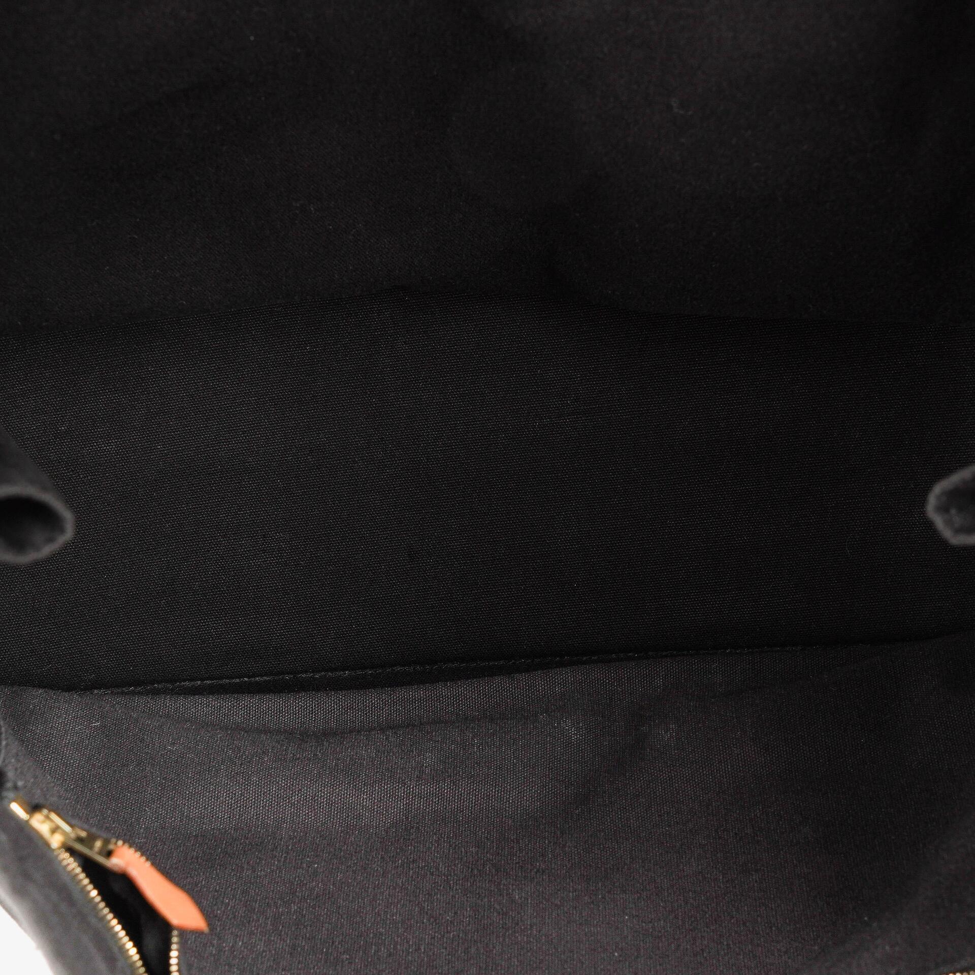Hermès Herline MM Tote Tasche aus schwarzem Canvas