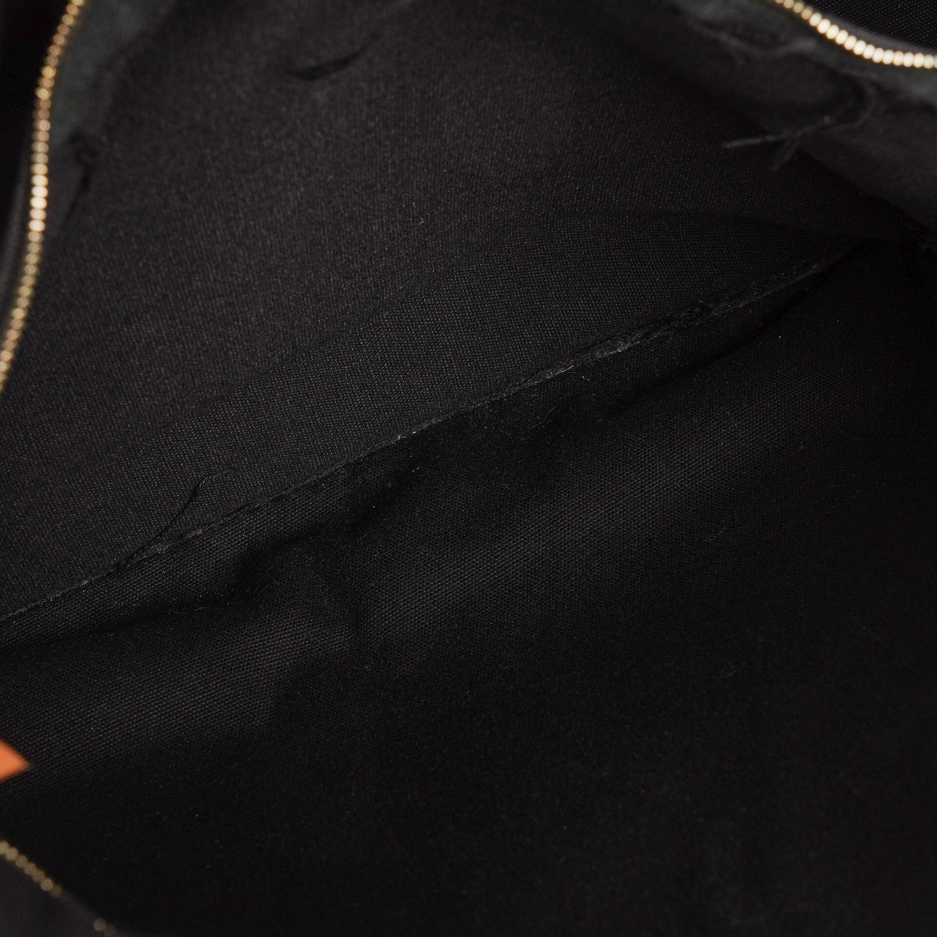 Hermès Herline MM Tote Tasche aus schwarzem Canvas