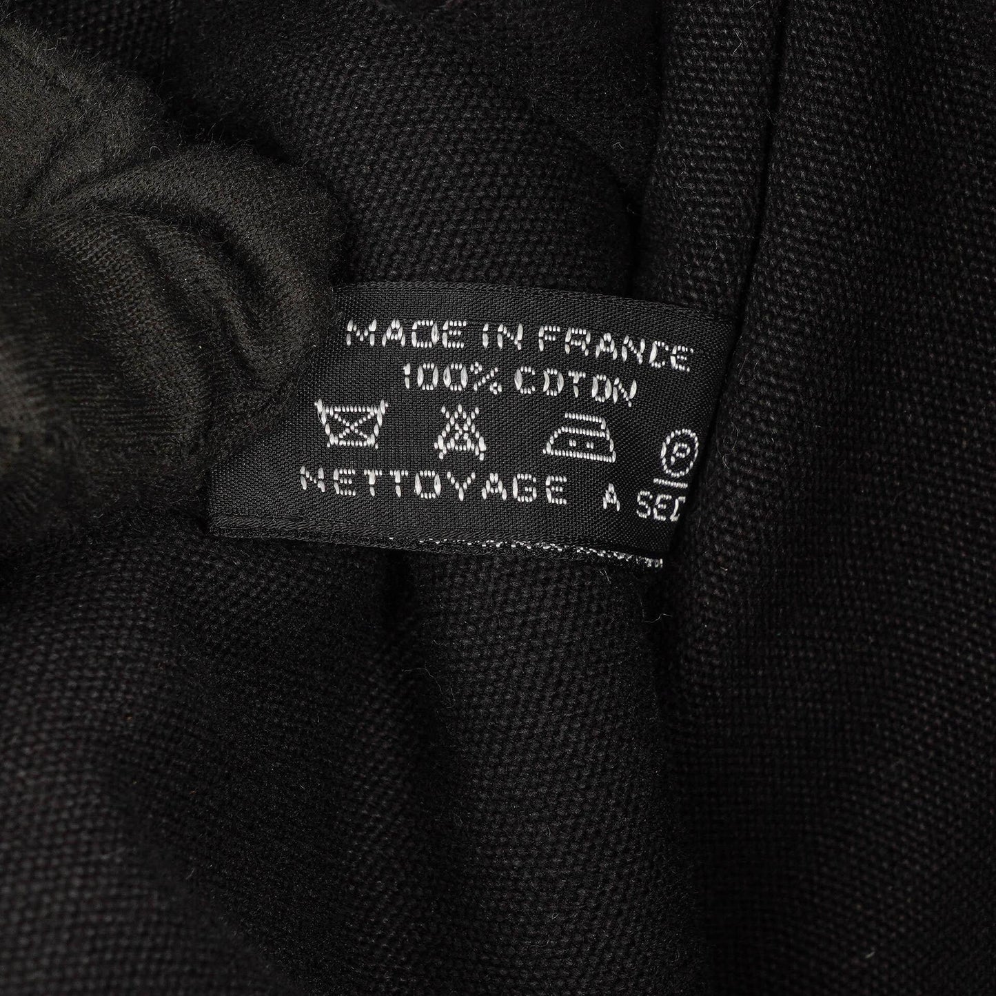 Hermès Herline MM Tote Tasche aus schwarzem Canvas
