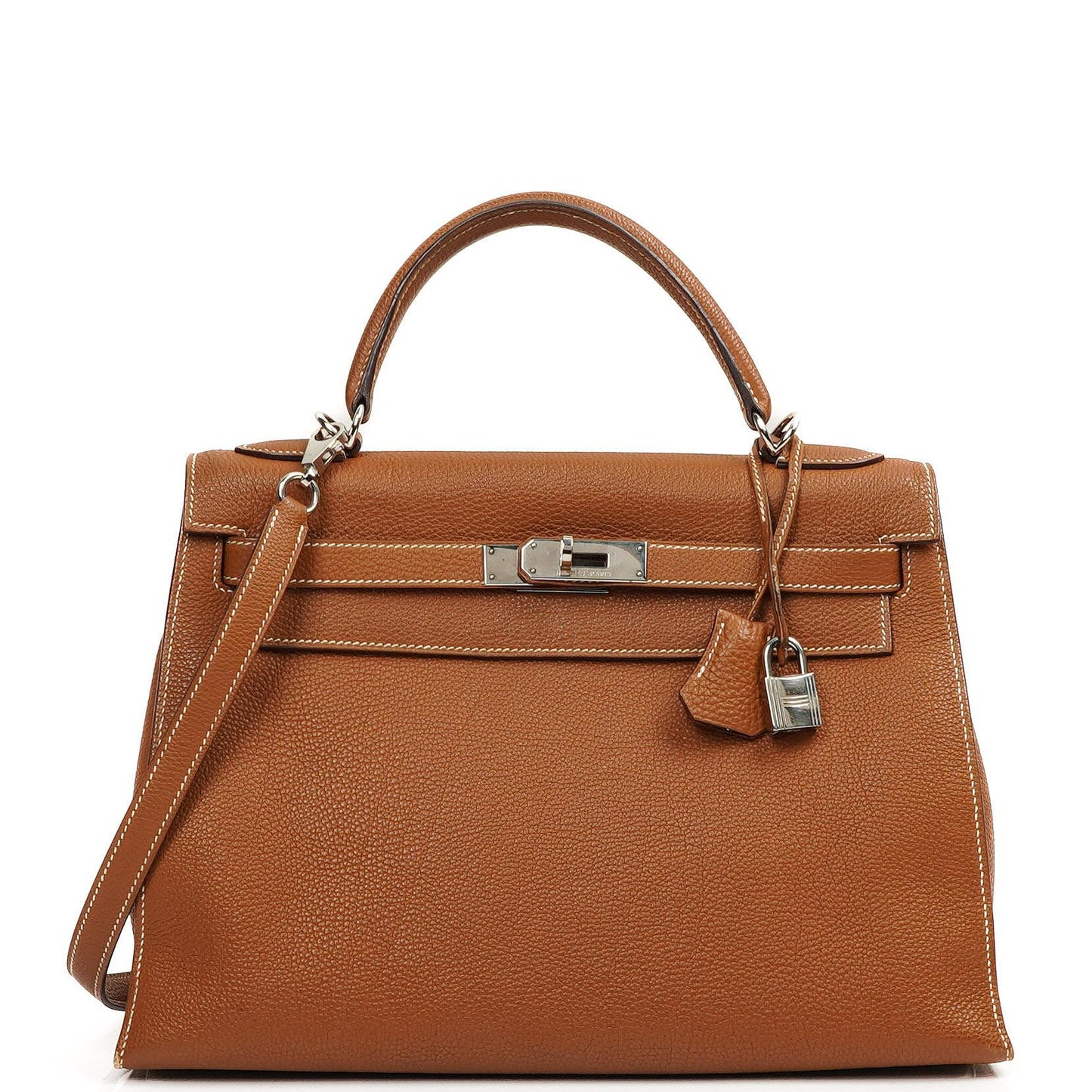 Hermès Kelly Sellier 32 Gold Togo-Leder Palladium-Beschläge, 2005