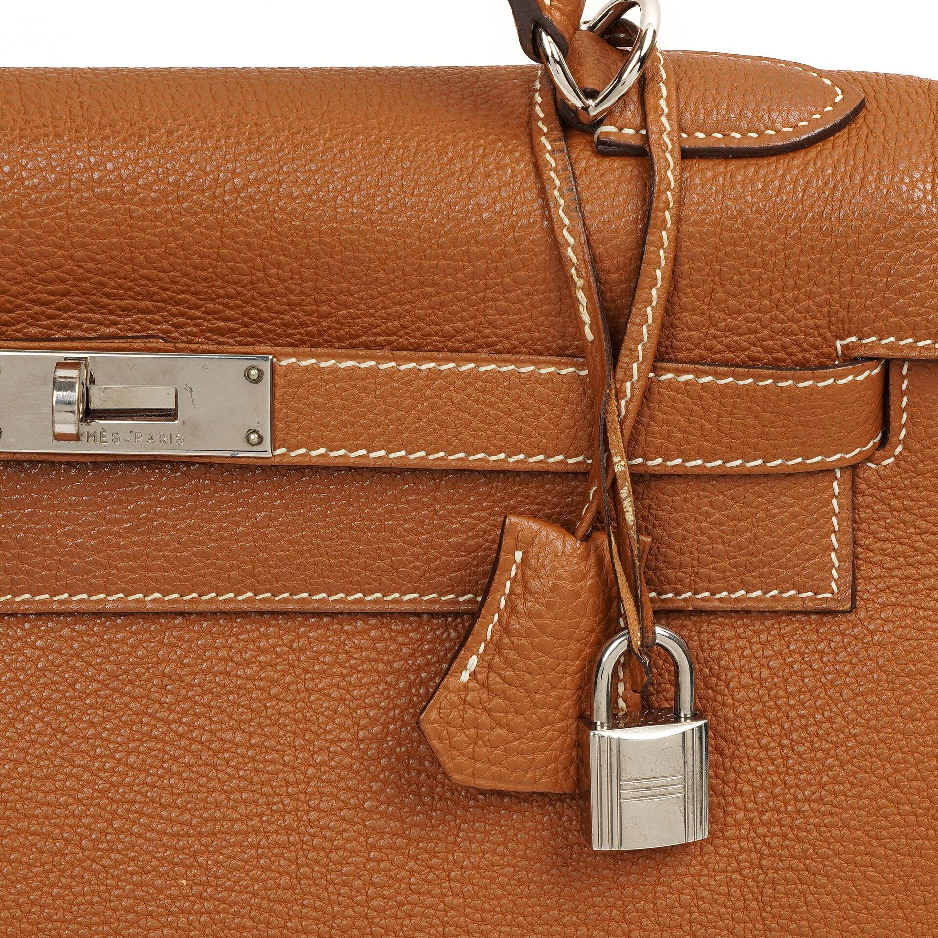 Hermès Kelly Sellier 32 Gold Togo-Leder Palladium-Beschläge, 2005