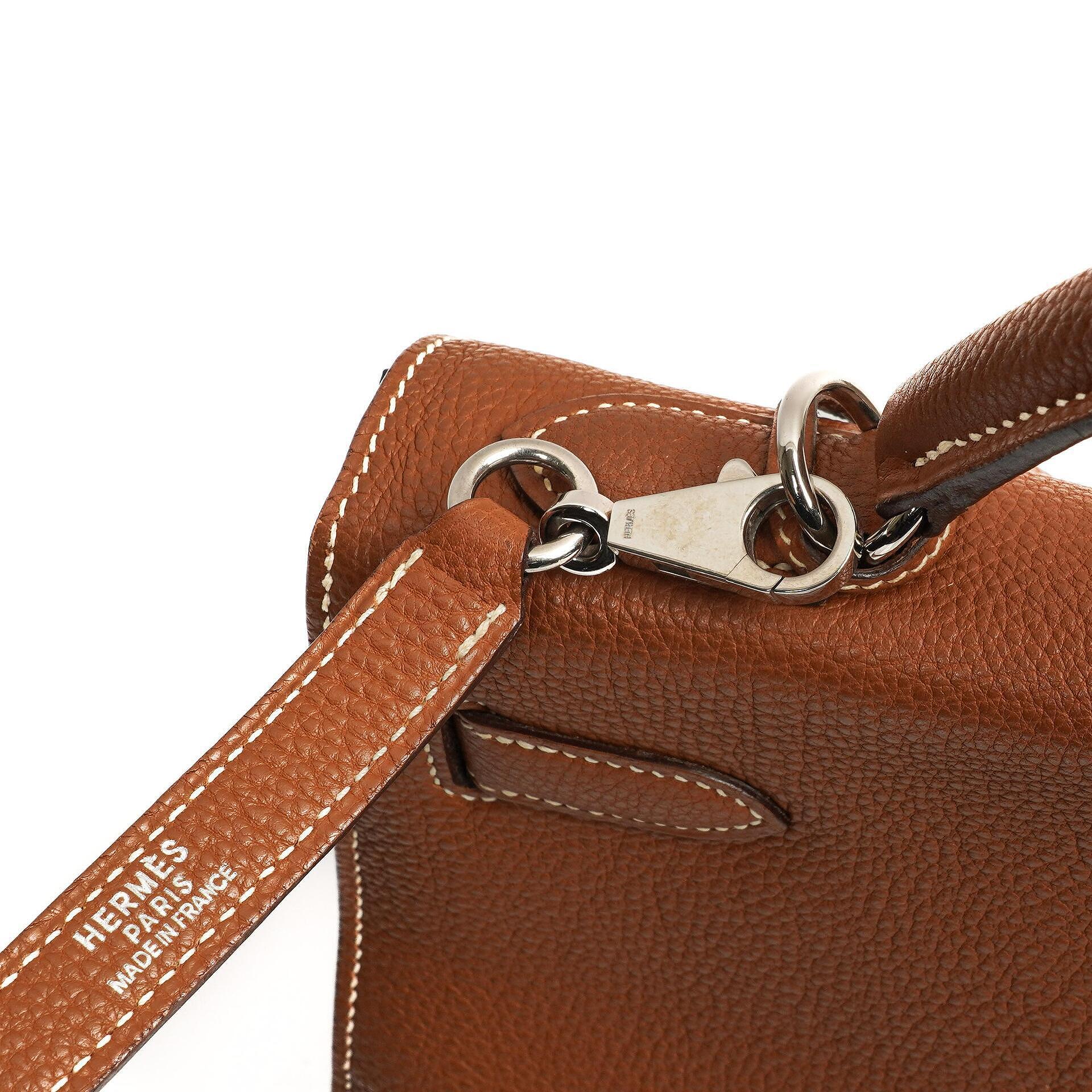 Hermès Kelly Sellier 32 Gold Togo-Leder Palladium-Beschläge, 2005