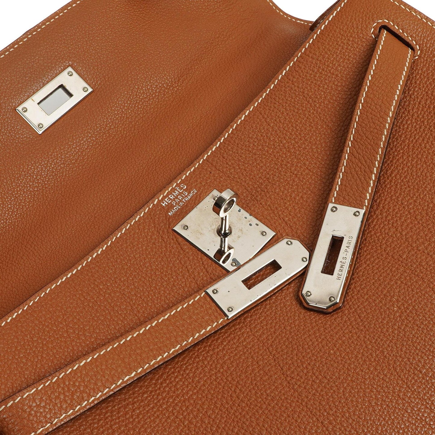 Hermès Kelly Sellier 32 Gold Togo-Leder Palladium-Beschläge, 2005
