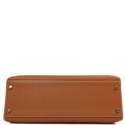 Hermès Kelly Sellier 32 Gold Togo-Leder Palladium-Beschläge, 2005
