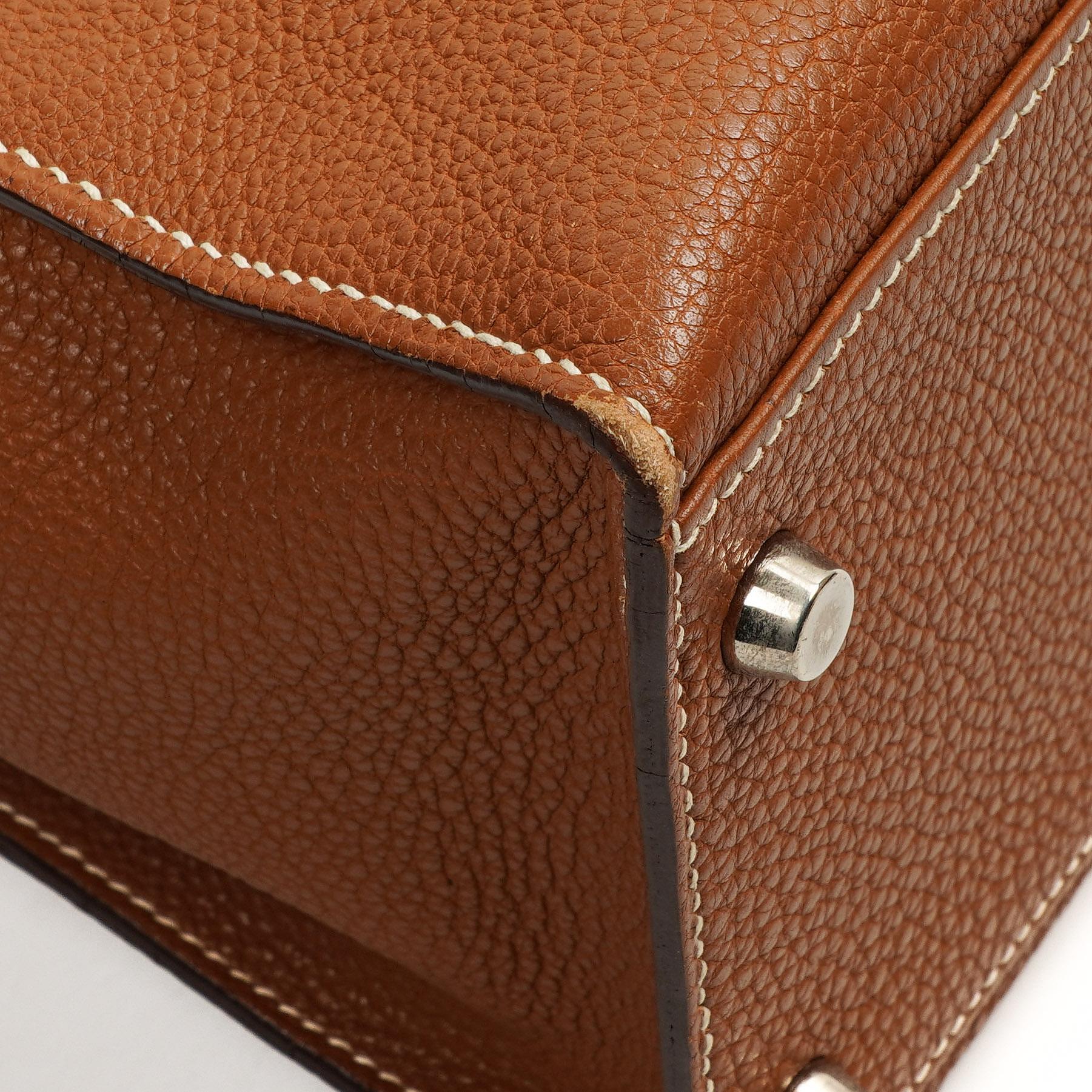 Hermès Kelly Sellier 32 Gold Togo-Leder Palladium-Beschläge, 2005