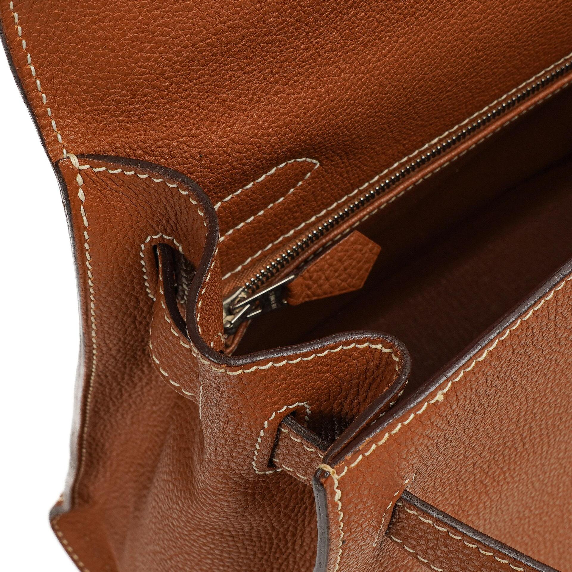 Hermès Kelly Sellier 32 Gold Togo-Leder Palladium-Beschläge, 2005