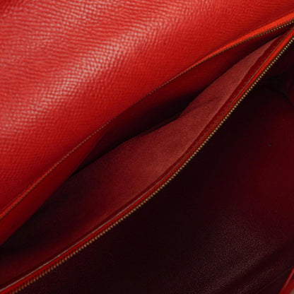 Hermès Kelly 32 Retourne in Rouge Vif mit Goldbeschlägen