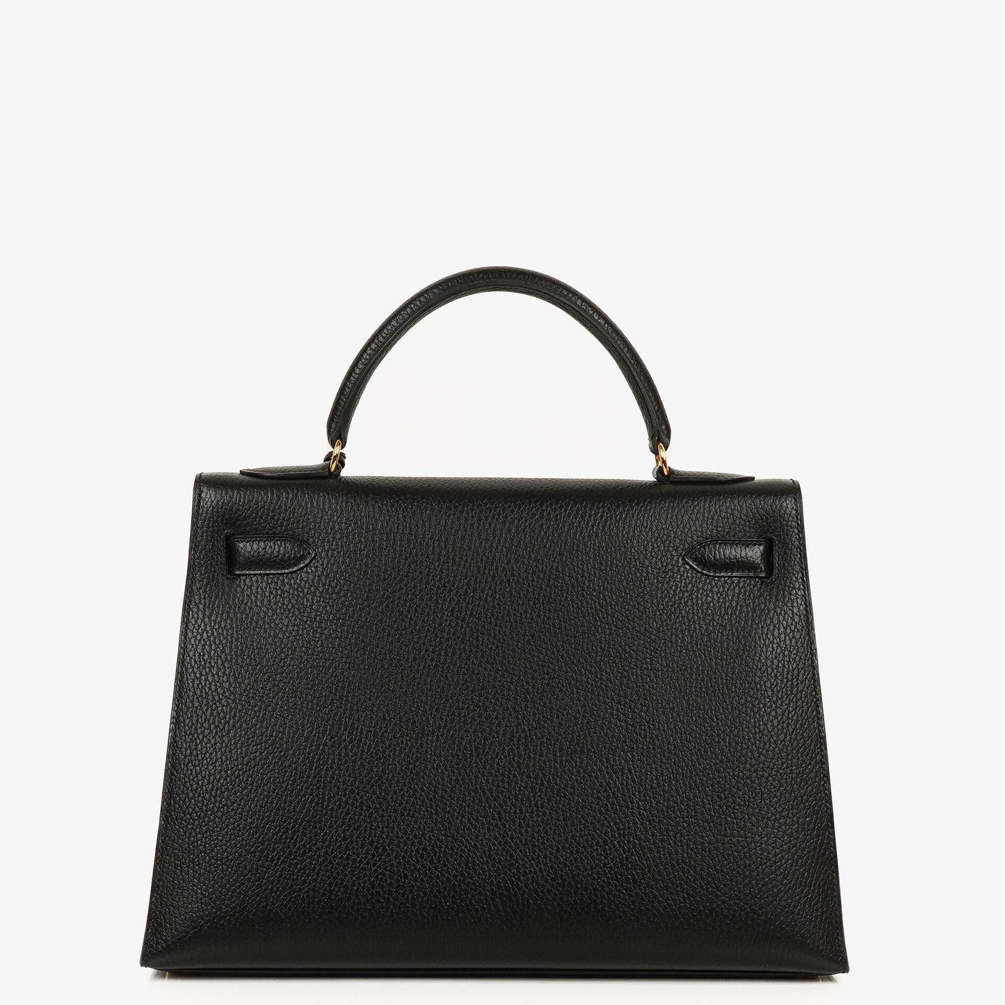 Hermès Kelly 32 Sellier Tasche in Schwarz aus Ardennes mit Goldbeschlägen, 1996