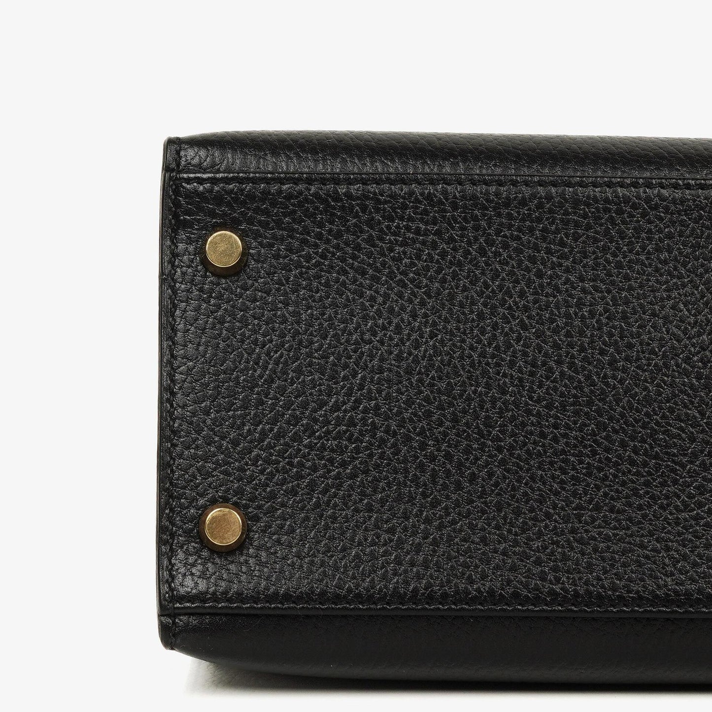 Hermès Kelly 32 Sellier Tasche in Schwarz aus Ardennes mit Goldbeschlägen, 1996