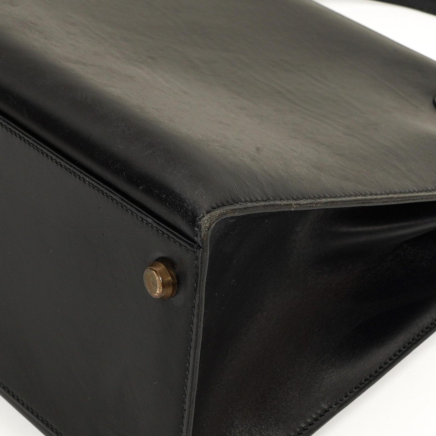 Hermès Kelly 32 Sellier Schwarz Box Kalbsleder Gold Hardware, 1979